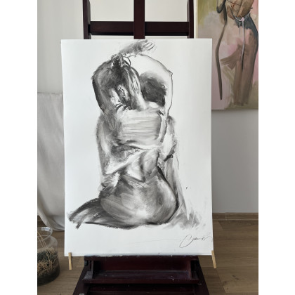Studio.Sensual - rysunek węglem - Z Tobą - 100x70cm foto #2