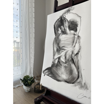 Studio.Sensual - rysunek węglem - Z Tobą - 100x70cm foto #3