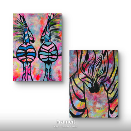 Walentynkowe Randez-Vous, Ewa Mościszko, obrazy akryl