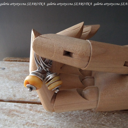 szarotka - kolczyki - MIODOWE kolczyki z bursztynu i srebra foto #4