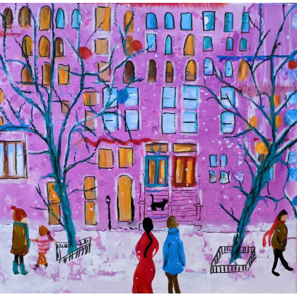 Nasze city Randez -Vous, Ewa Mościszko, obrazy akryl