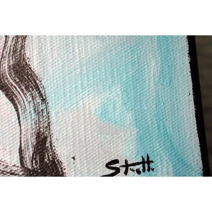 Rafal Stach - obrazy akryl - She Looks to Me 80x100 foto #1