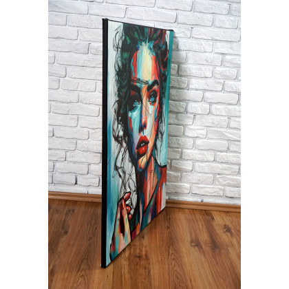 Rafal Stach - obrazy akryl - She Looks to Me 80x100 foto #2