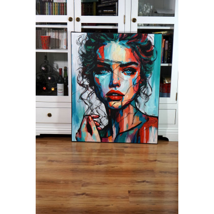 Rafal Stach - obrazy akryl - She Looks to Me 80x100 foto #4