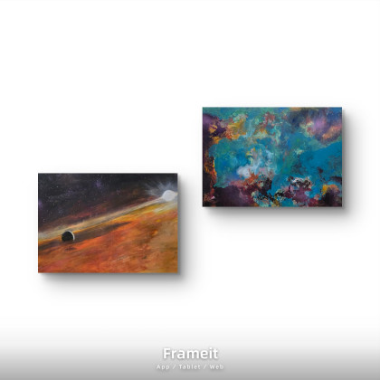 Galaktyczna kompozycja, Ewa Mościszko, obrazy akryl