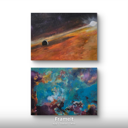 Ewa Mościszko - obrazy akryl - Galaktyczna kompozycja foto #2