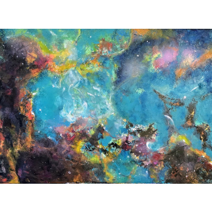 Ewa Mościszko - obrazy akryl - Galaktyczna kompozycja foto #4