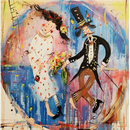 Dariusz Grajek - olej + akryl - Kwiaty dla ukochanej.. foto #1