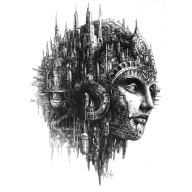 Kiedy przeszłość i przyszłość w jednym splata się spojrzeniu - rysunek piórkiem