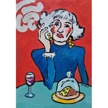 cisza pod kloszem, Marlena Kuć, obrazy olejne