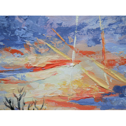 Agnieszka Kumoń - obrazy akryl - Zachód słońca w Elbie foto #2