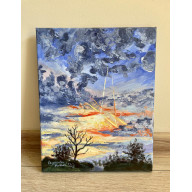 Zachód słońca w Elbie