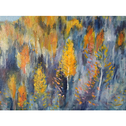 Agnieszka Kumoń - obrazy olejne - Pejzaż jeziora wg I . Lewitana foto #2