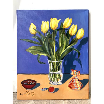 Agnieszka Kumoń - obrazy akryl - Martwa natura z pierścieniem foto #1