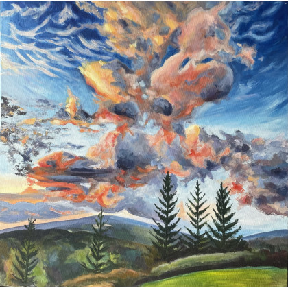 Pejzaż chmur, Agnieszka Kumoń, obrazy akryl