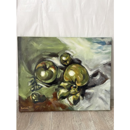 Agnieszka Kumoń - obrazy olejne - Jabłka wg C. Moneta foto #1