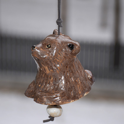 Dzwonek ceramiczny. Miś, Anawa-art, dekory wiszące