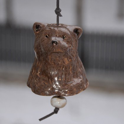 Anawa-art - dekory wiszące - Dzwonek ceramiczny. Miś foto #2