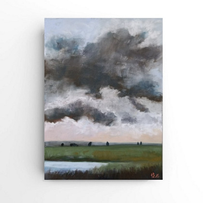 Pejzaż -rysunek pastele, Paulina Lebida, pastele suche