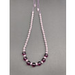 Naszyjnik Fioletowe Szklane Korale