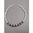 Naszyjnik Fioletowe Szklane Korale