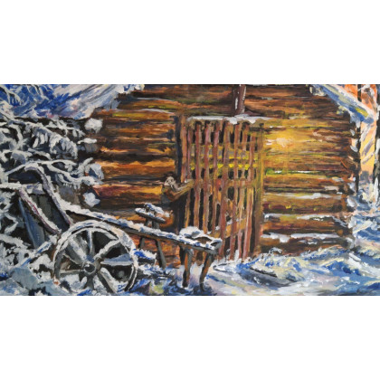 Monika Palichleb - obrazy akryl - Obraz Gdzieś w polu foto #1