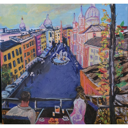 Rzym, Krystyna Mościszko, obrazy akryl