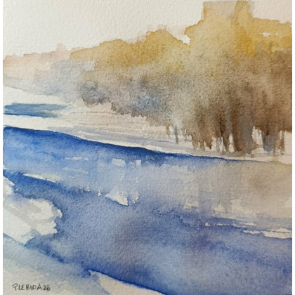 Paulina Lebida - obrazy akwarela - Pejzaż  - akwarela formatu 15/15 cm foto #1