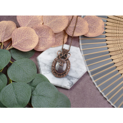 Witchcraft Apparel - wisiory - Miedziany wisiorek wire wrapping z mookaitem #540 foto #2