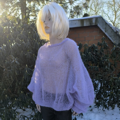 MarMat - swetry - Delikatny moherowy sweter oversize foto #2