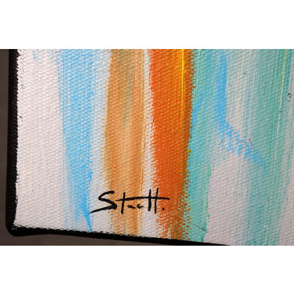 Rafal Stach - obrazy olejne - Girl in Pastel Shades 80x100 foto #2