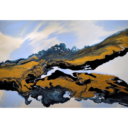 Golden miracle of nature, Felix Guenther, obrazy akryl