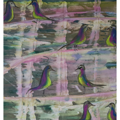 Ewa Mościszko - obrazy akryl - Ptasia kompozycja foto #1