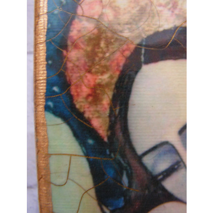 Solomi - ART - anioły i aniołki - Anioł Cierpliwości - obrazek na płótnie w technice decoupage foto #2