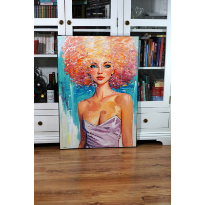 Rafal Stach - obrazy akryl - Peach Summer 70x100 foto #4