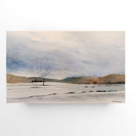 Pejzaż -  akwarela formatu 15/24 cm