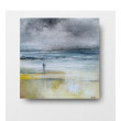 Na plaży-  akwarela formatu 20/20 cm