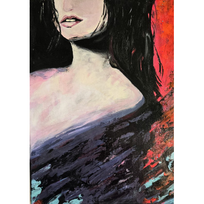 Ewa Mościszko - olej + akryl - Woman in love foto #1