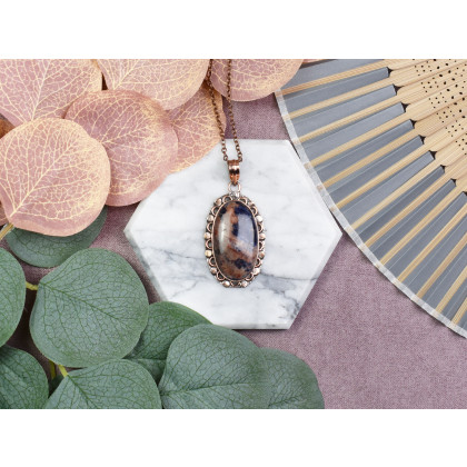 Witchcraft Apparel - wisiory - Miedziany ozdobny wisiorek z sodalitem #563 foto #1