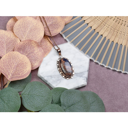 Witchcraft Apparel - wisiory - Miedziany ozdobny wisiorek z sodalitem #563 foto #2