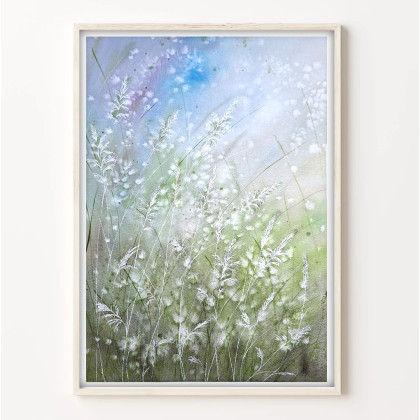 Akwarela A3. Trawy, Małgorzata Domańska ART, obrazy akwarela