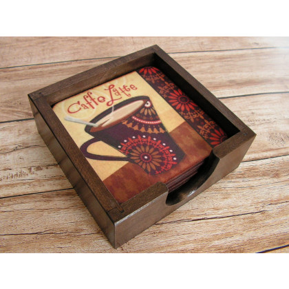 Podkładki pod kubki - Przerwa na kawę, Solomi - ART, podkładki na stół