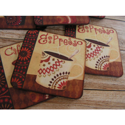 Solomi - ART - podkładki na stół - Podkładki pod kubki - Przerwa na kawę foto #3