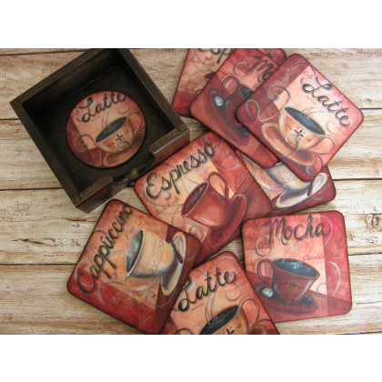 Solomi - ART - podkładki na stół - Podkładki pod kubki - Zaproszenie na kawę foto #1