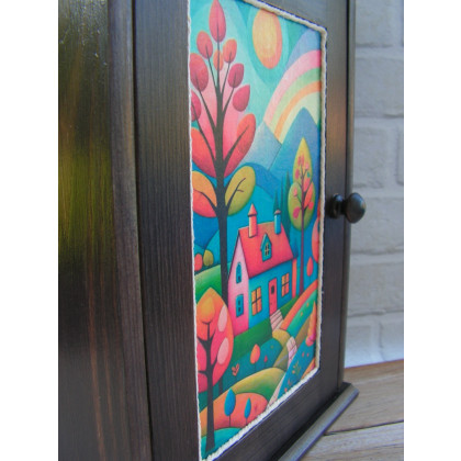 Solomi - ART - kasetki, pudełka - Szafka na klucze – Wesoło, kolorowo... foto #3