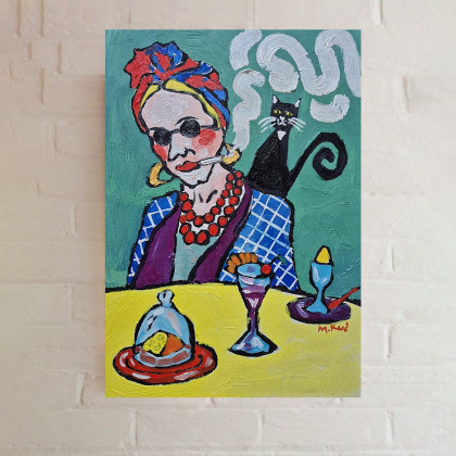 Marlena Kuć - obrazy olejne - kot wie pierwszy foto #1