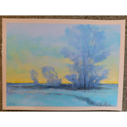 Paulina Lebida - pastele suche - Zima -rysunek pastele foto #1