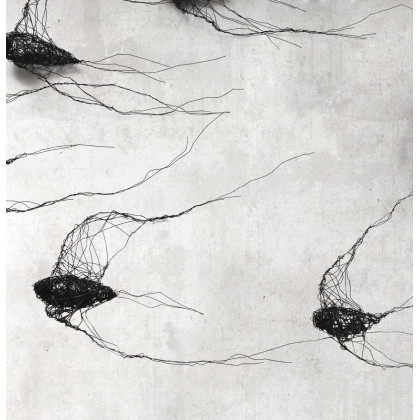 Maja Gajewska - instalacja - Instalacja z metalu nr XVIII - ptaki w kluczu (7 sztuk) foto #1