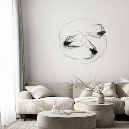 Maja Gajewska - instalacja - Instalacja z metalu - ptaki w kole I foto #4