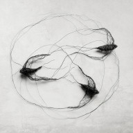 Instalacja z metalu - ptaki w kole I